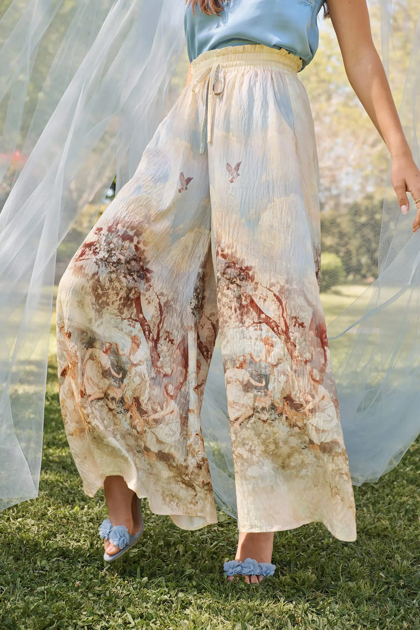 Mariah Pant In Pastel Multi Print sold by St Frock