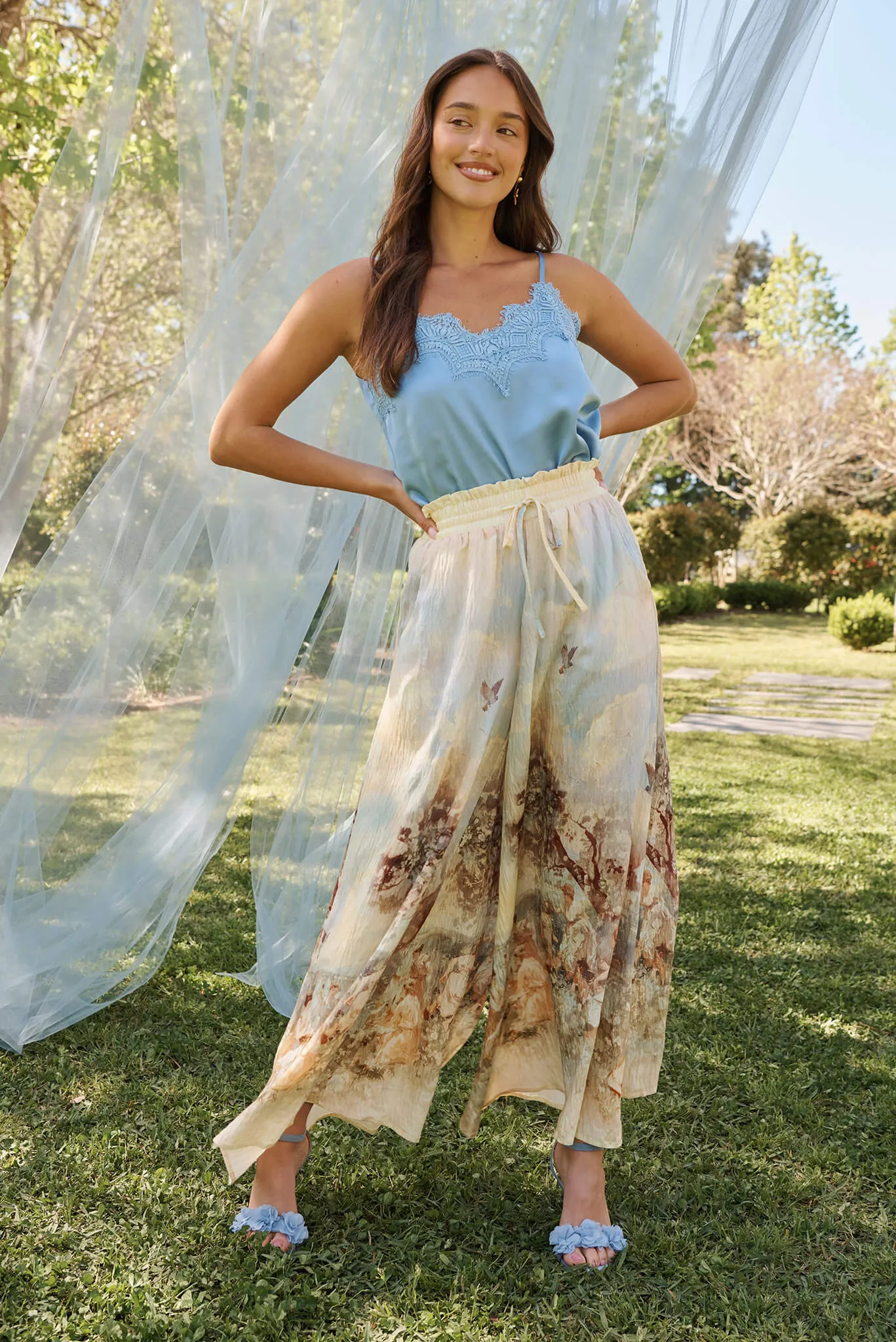 Mariah Pant In Pastel Multi Print sold by St Frock product image thumbnail 3