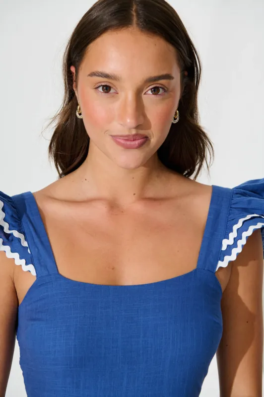 Amery Drop Earrings in Gold with Rhinestone sold by St Frock