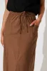 Edalene Midi Skirt in Chocolate Cotton Blend sold by St Frock
