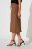 Edalene Midi Skirt in Chocolate Cotton Blend sold by St Frock