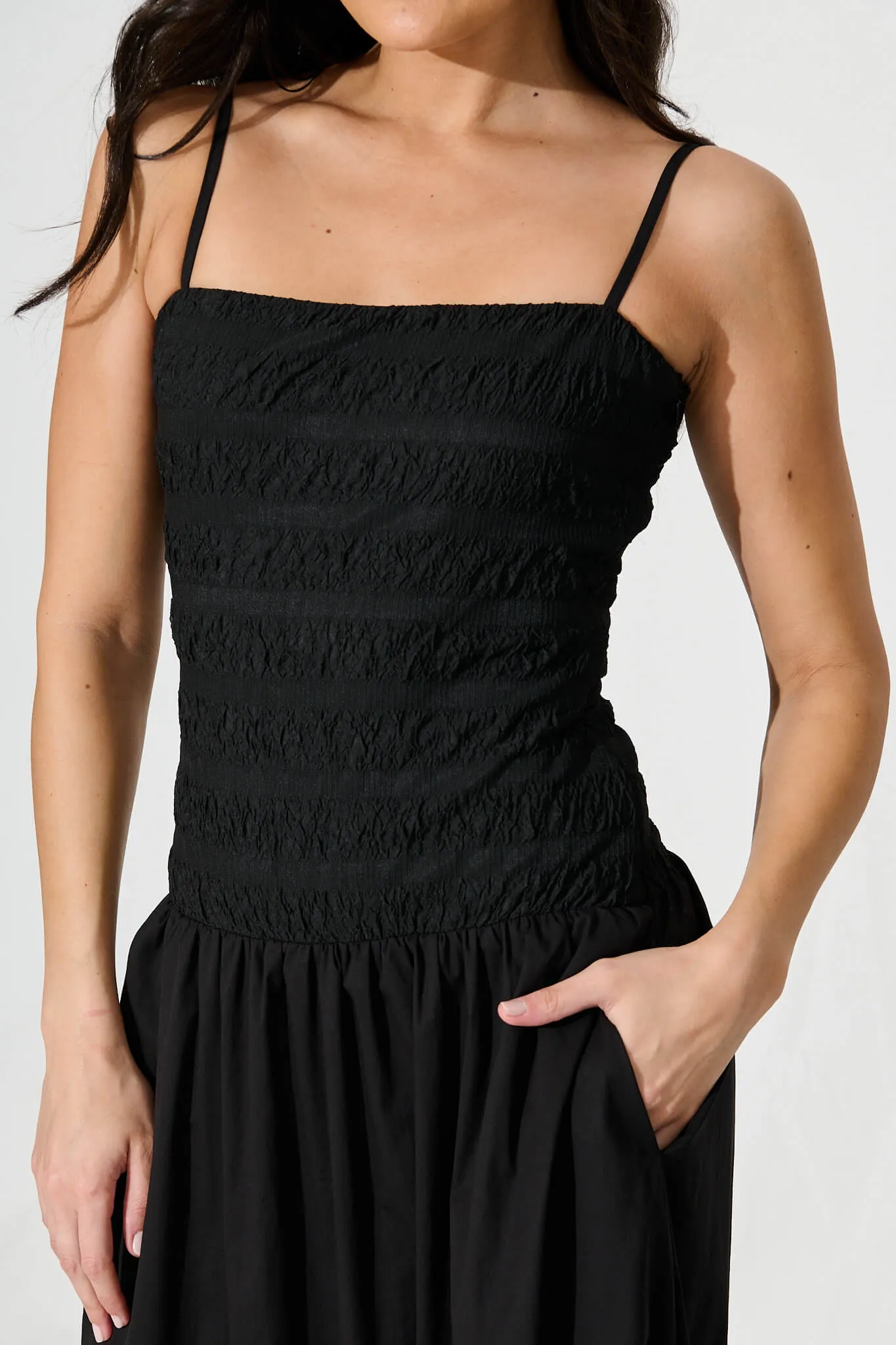 Mayotte Maxi Dress in Black sold by St Frock product image thumbnail 5