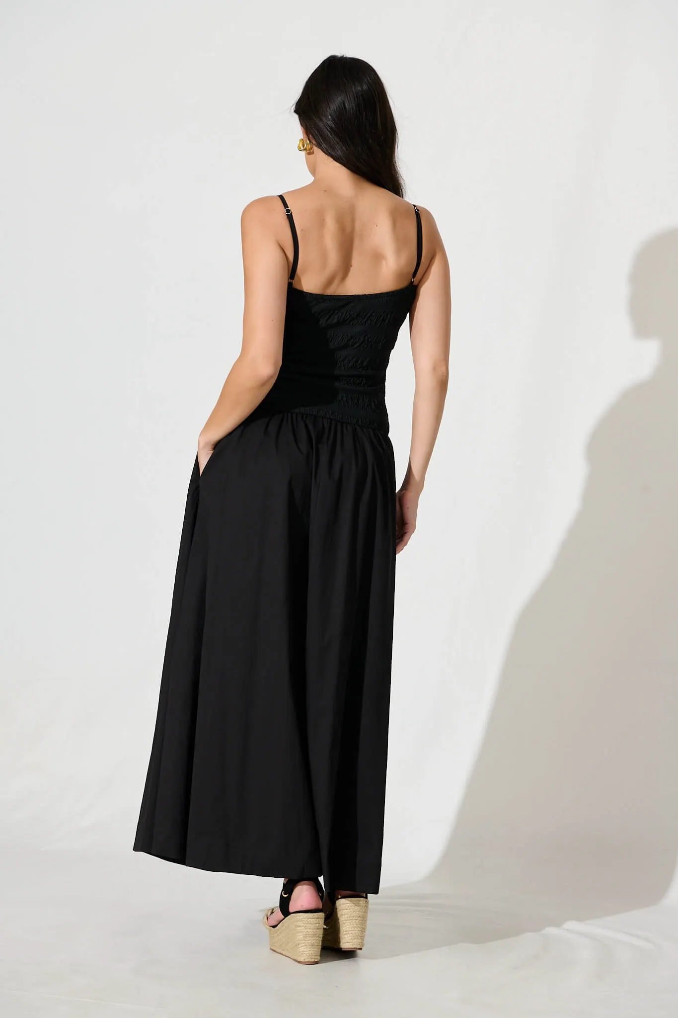 Mayotte Maxi Dress in Black sold by St Frock product image thumbnail 4
