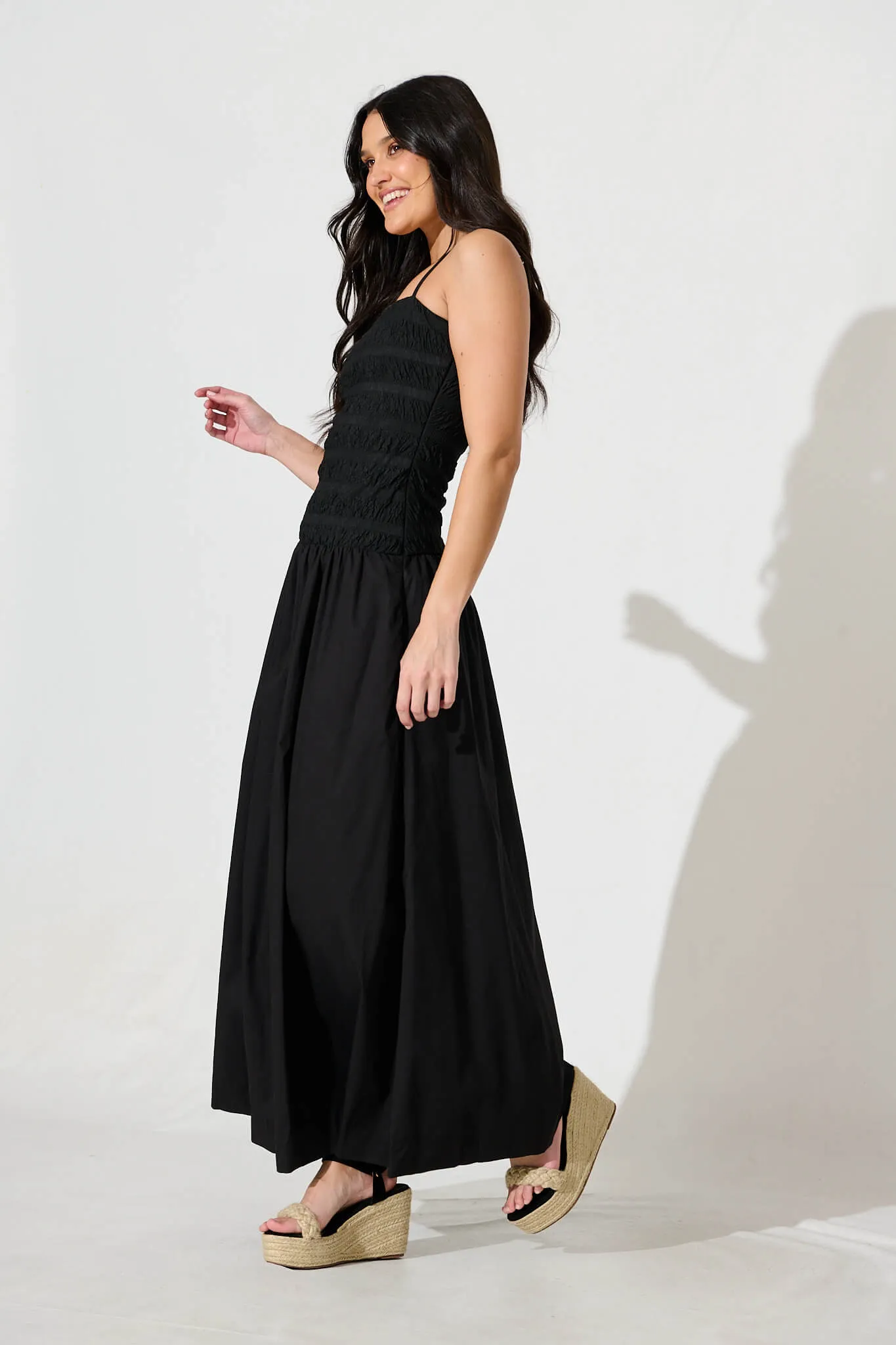 Mayotte Maxi Dress in Black sold by St Frock product image thumbnail 3