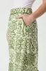 Jeanette Wide leg Pant in Khaki and Cream Tile Cotton Blend sold by St Frock