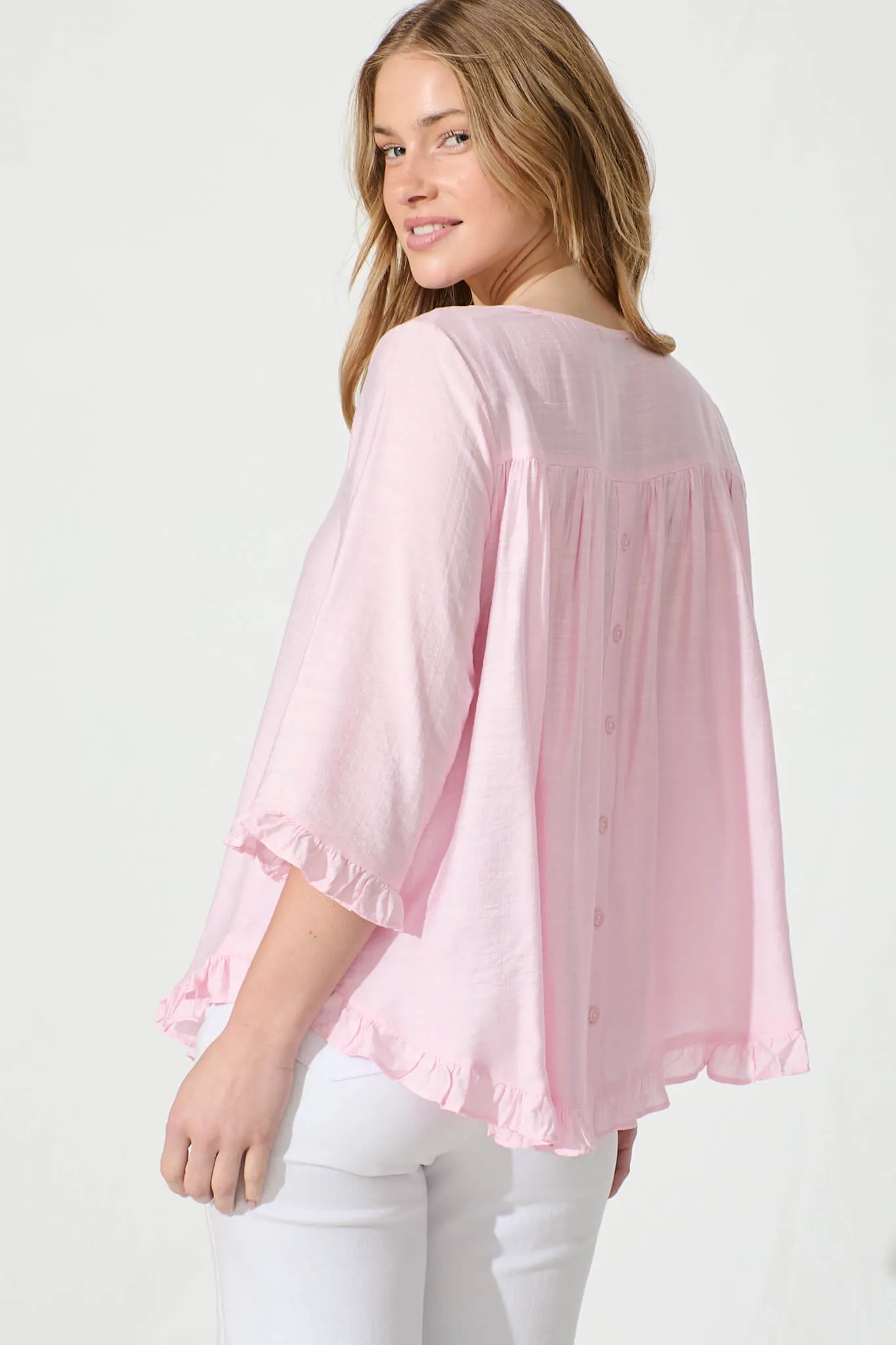 Gia Top in Pale Pink sold by St Frock product image thumbnail 3