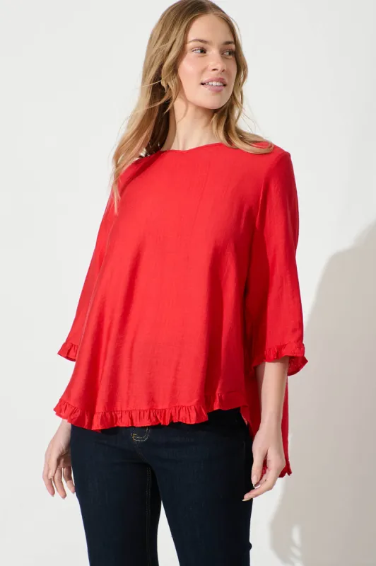 Gia Top in Red sold by St Frock