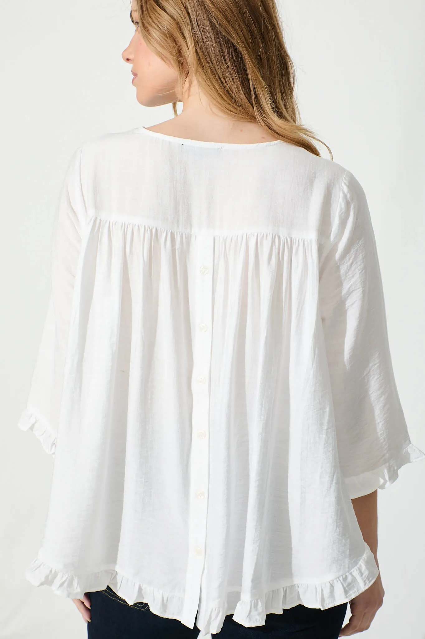 Gia Top in White sold by St Frock product image thumbnail 5