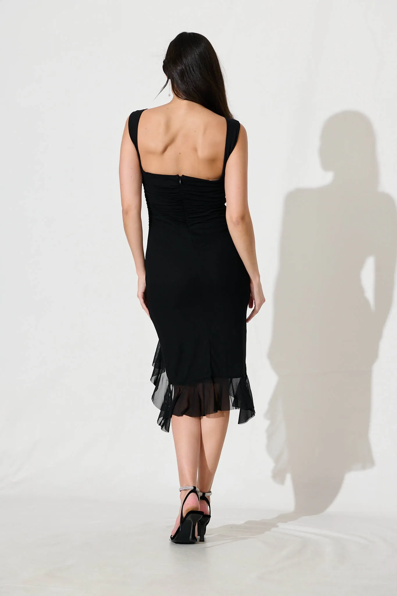 Aldiana Midi Dress in Black sold by St Frock product image thumbnail 4