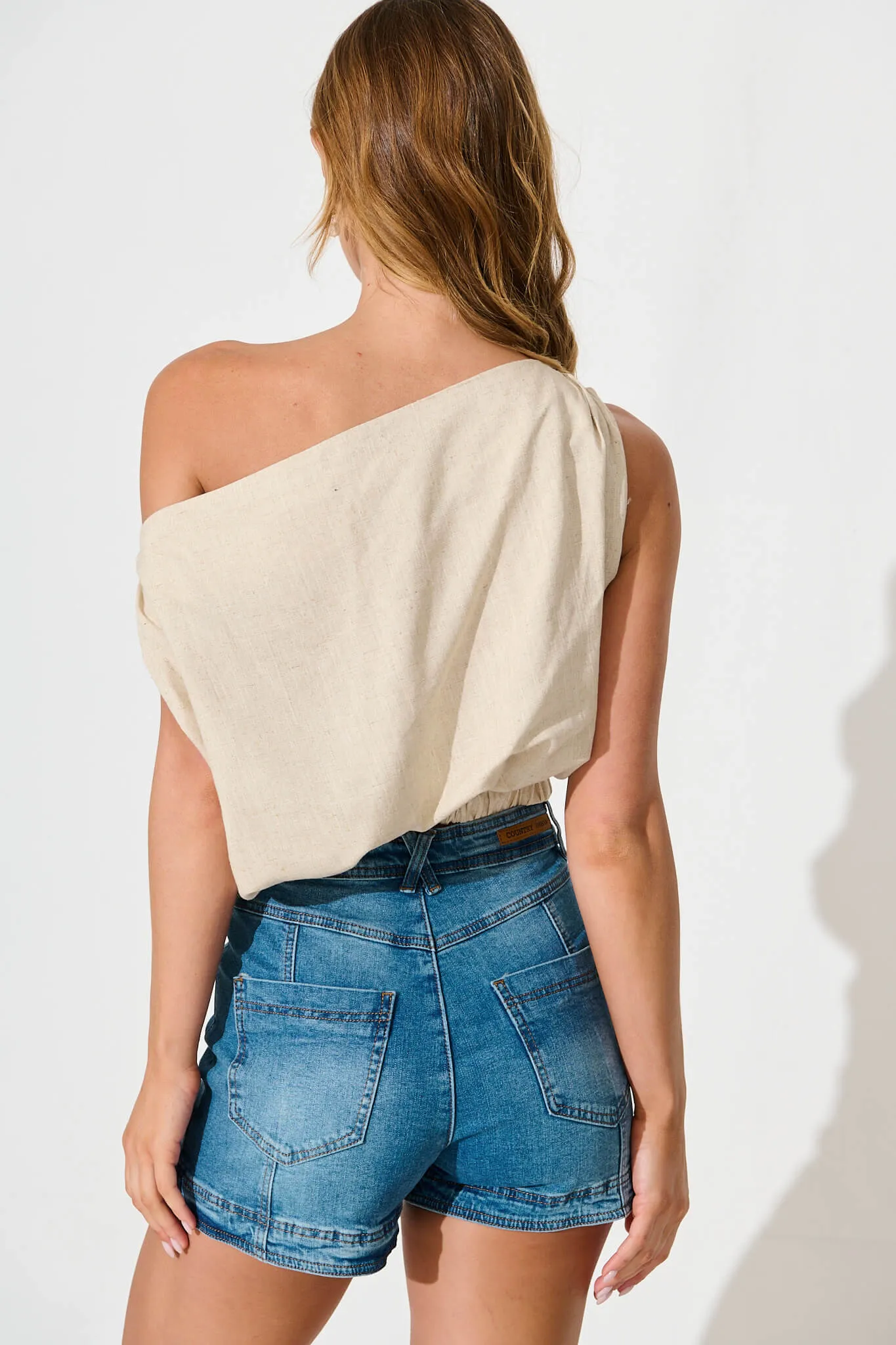 Suki Short In Mid Blue Denim sold by St Frock product image thumbnail 3