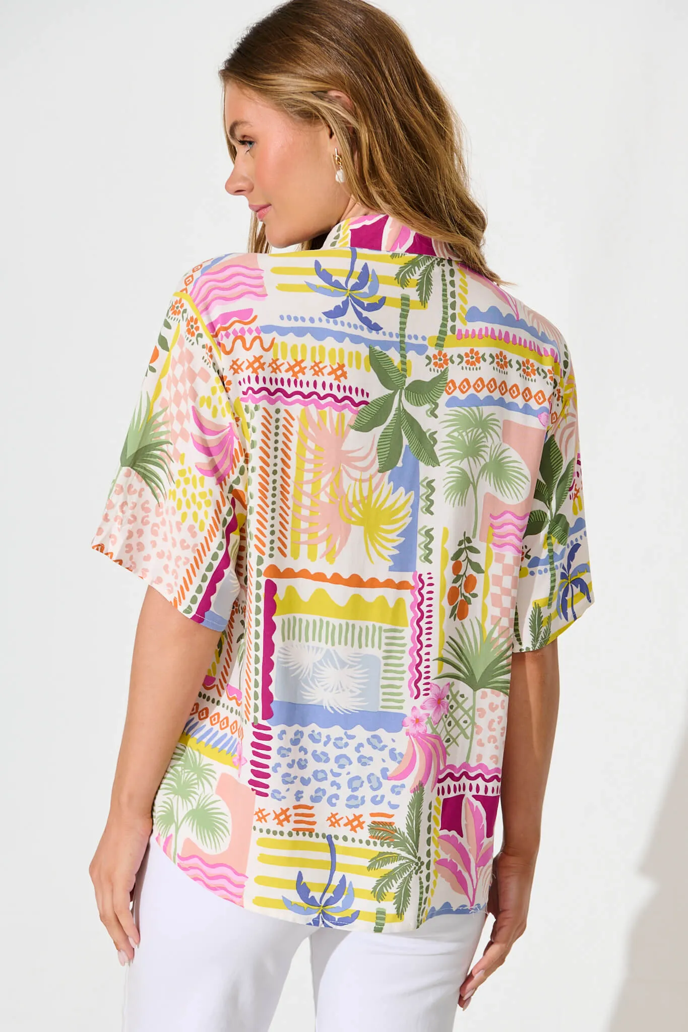 Levona Shirt in Multi Patchwork Print sold by St Frock product image thumbnail 3