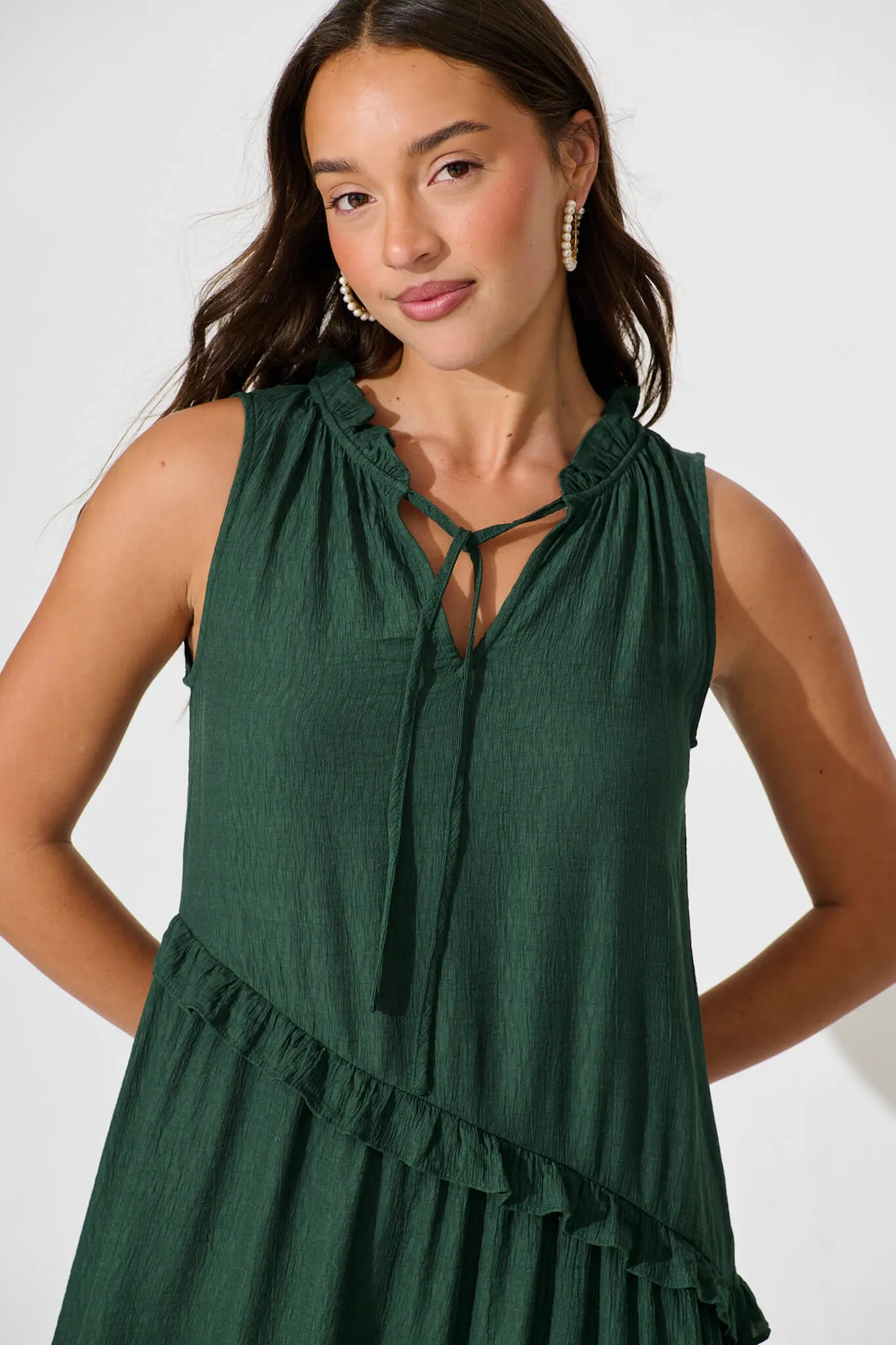 Yelena Midi Dress In Emerald sold by St Frock product image thumbnail 5