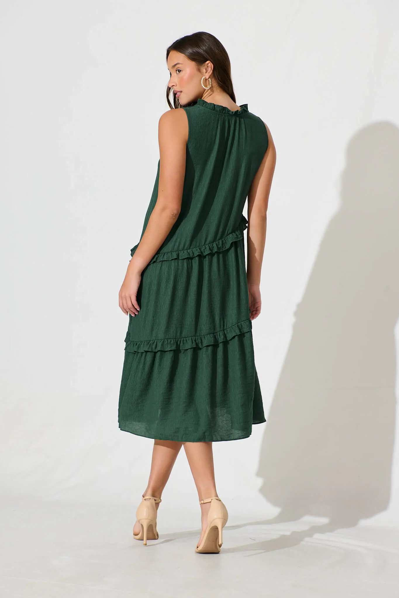 Yelena Midi Dress In Emerald sold by St Frock product image thumbnail 4