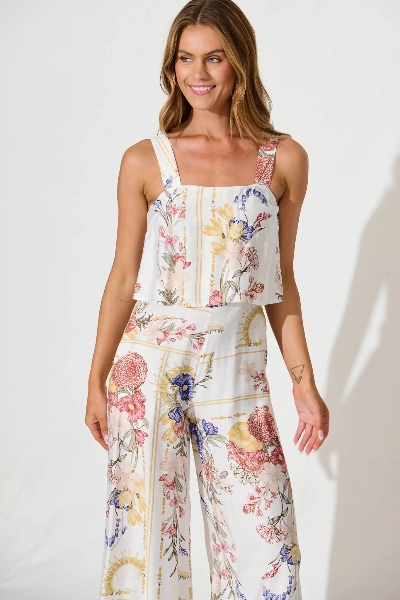 Sandcastle Jumpsuit In Vintage Floral Print sold by St Frock product image thumbnail 2