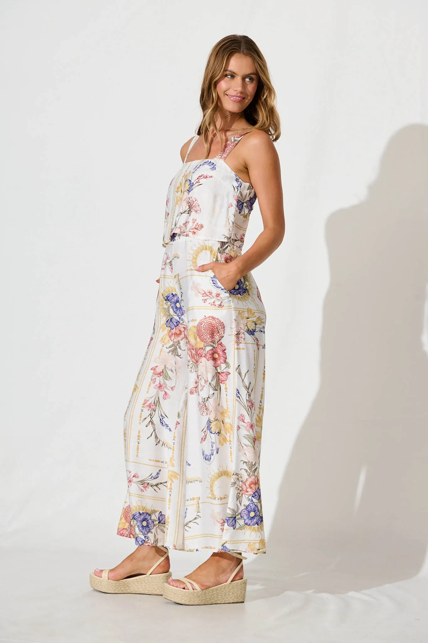 Sandcastle Jumpsuit In Vintage Floral Print sold by St Frock product image thumbnail 3