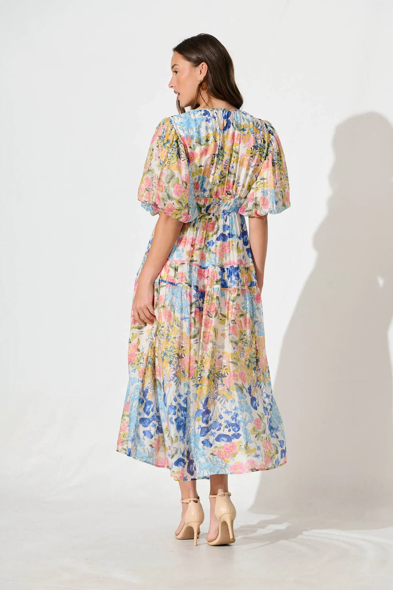 Amalie Midi Dress In Vintage Floral Print sold by St Frock product image thumbnail 4
