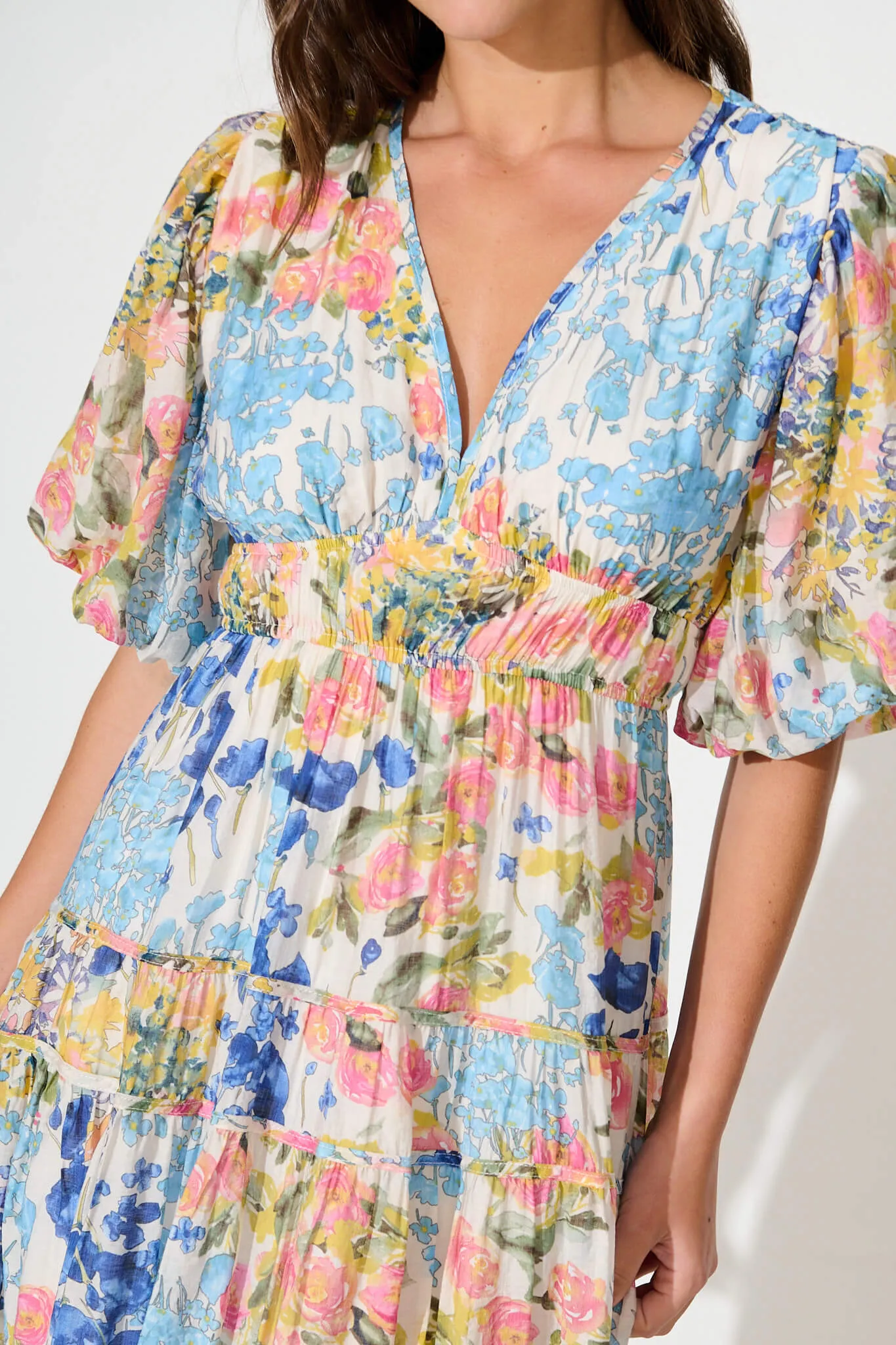 Amalie Midi Dress In Vintage Floral Print sold by St Frock product image thumbnail 5