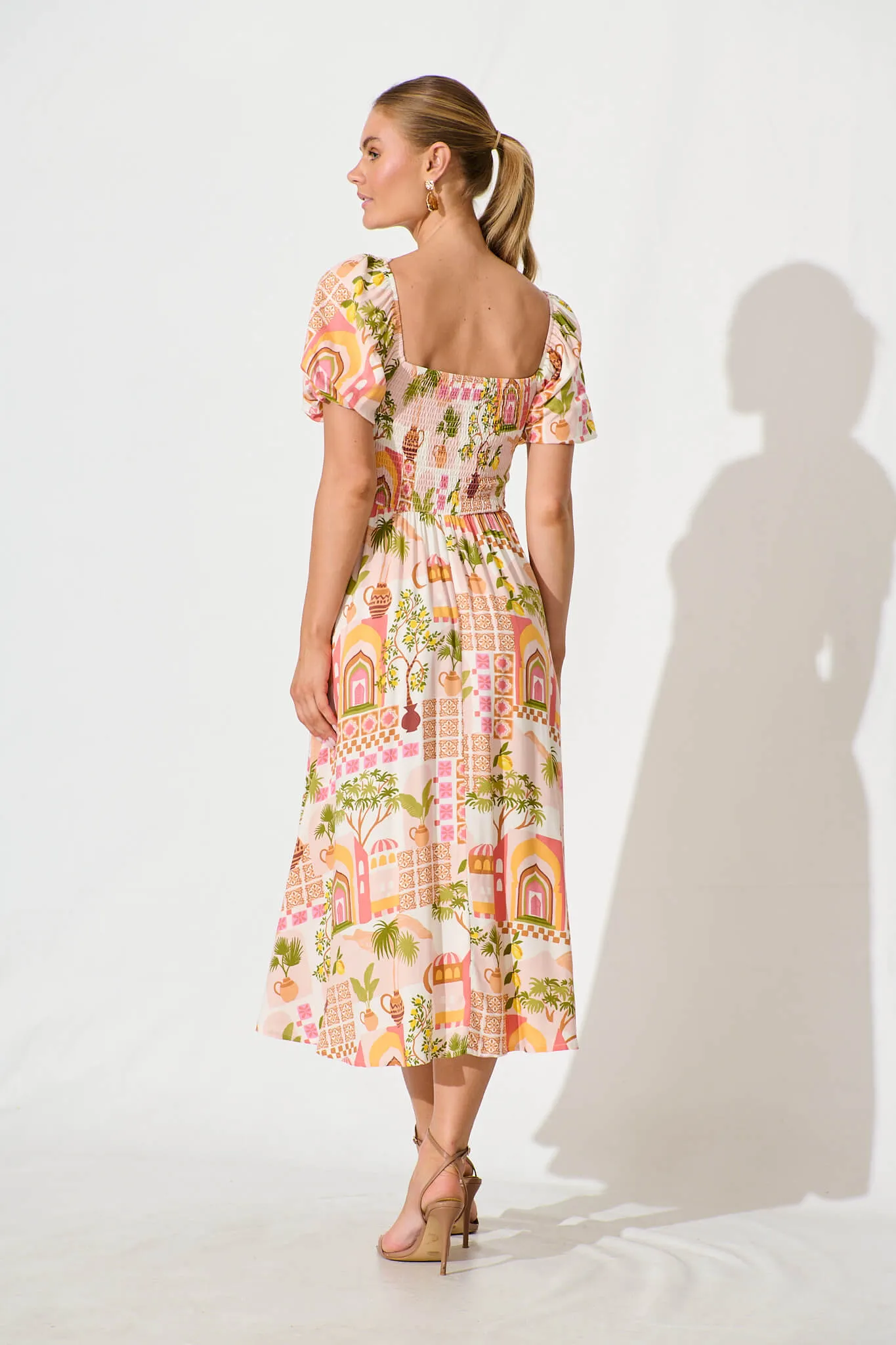 Mariam Midi Dress in Multi Print sold by St Frock product image thumbnail 4