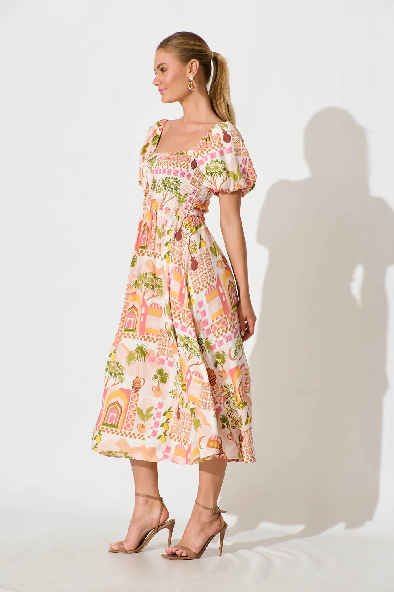 Mariam Midi Dress in Multi Print sold by St Frock product image thumbnail 3