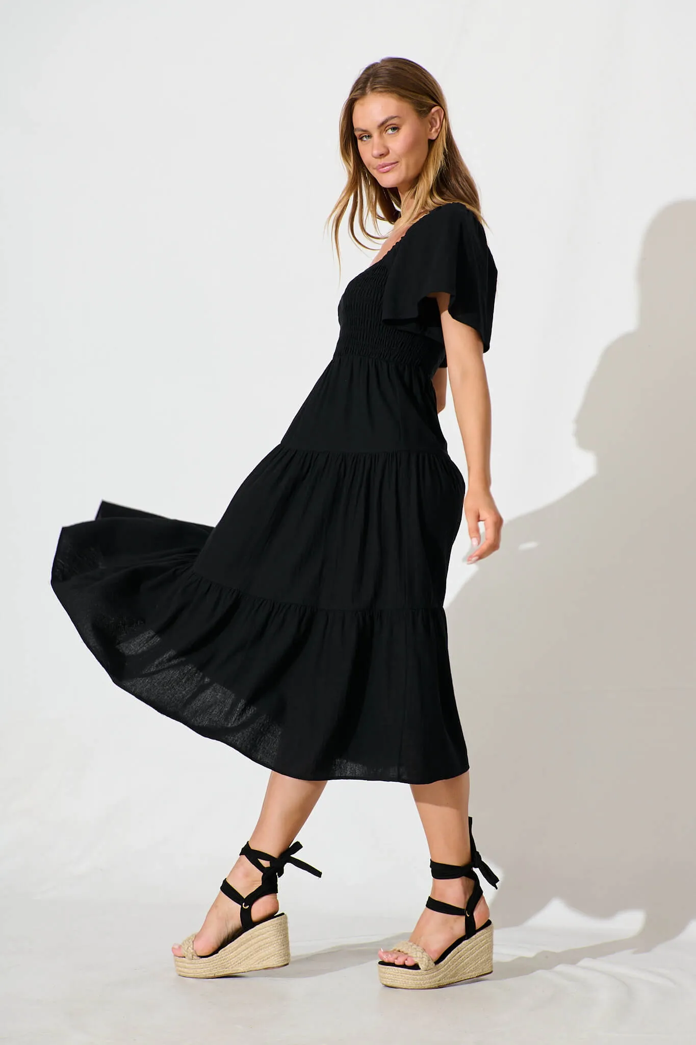 Akino Midi Dress in Black sold by St Frock product image thumbnail 3