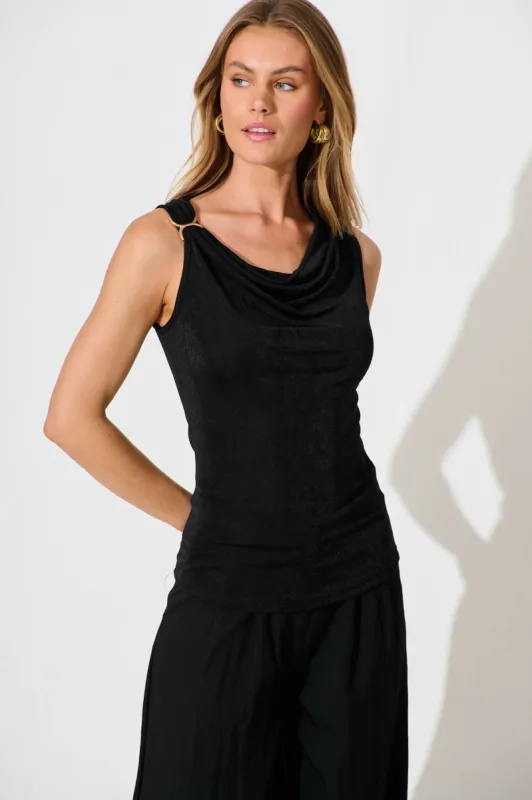 Keoni Top in Black sold by St Frock