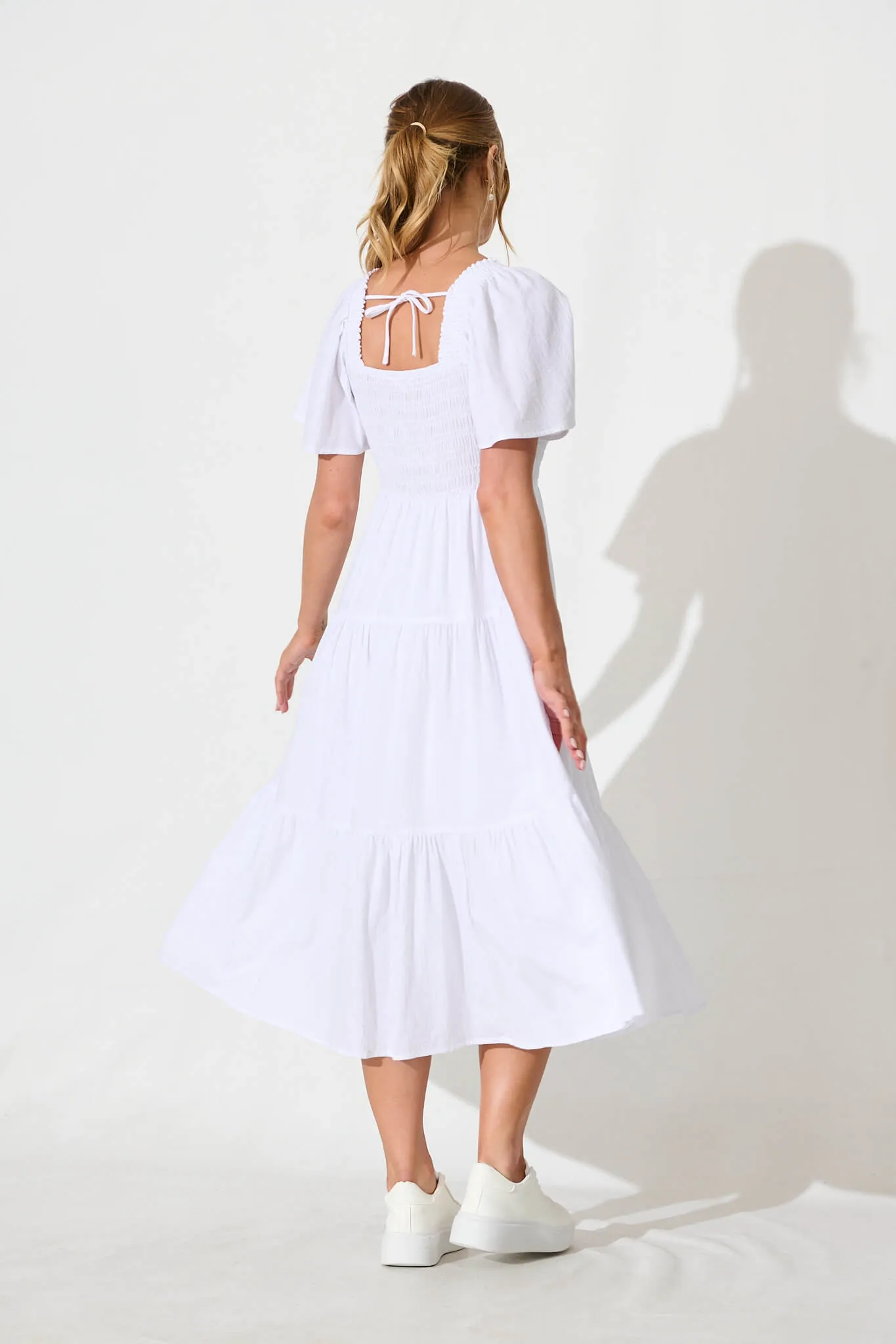 Akino Midi Dress in White sold by St Frock product image thumbnail 4