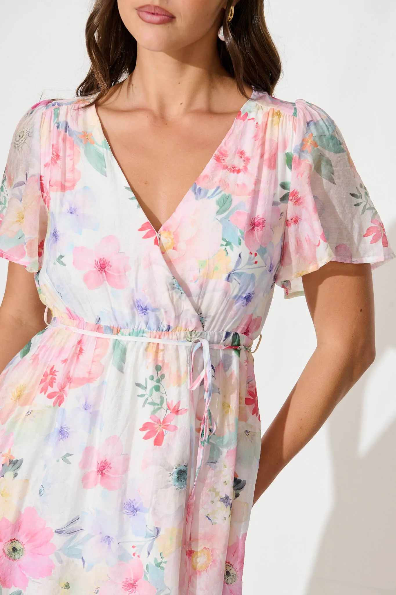 Stana Dress in Pastel Watercolour Floral sold by St Frock product image thumbnail 5