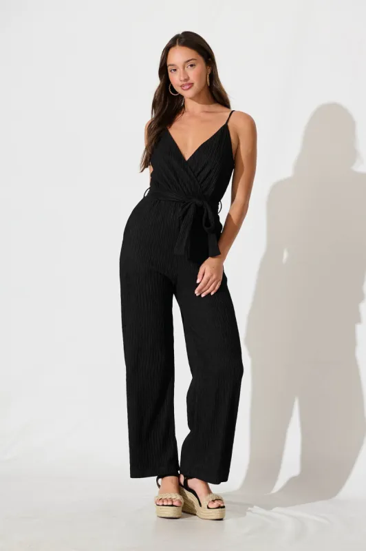 Daphanie Jumpsuit in Black sold by St Frock