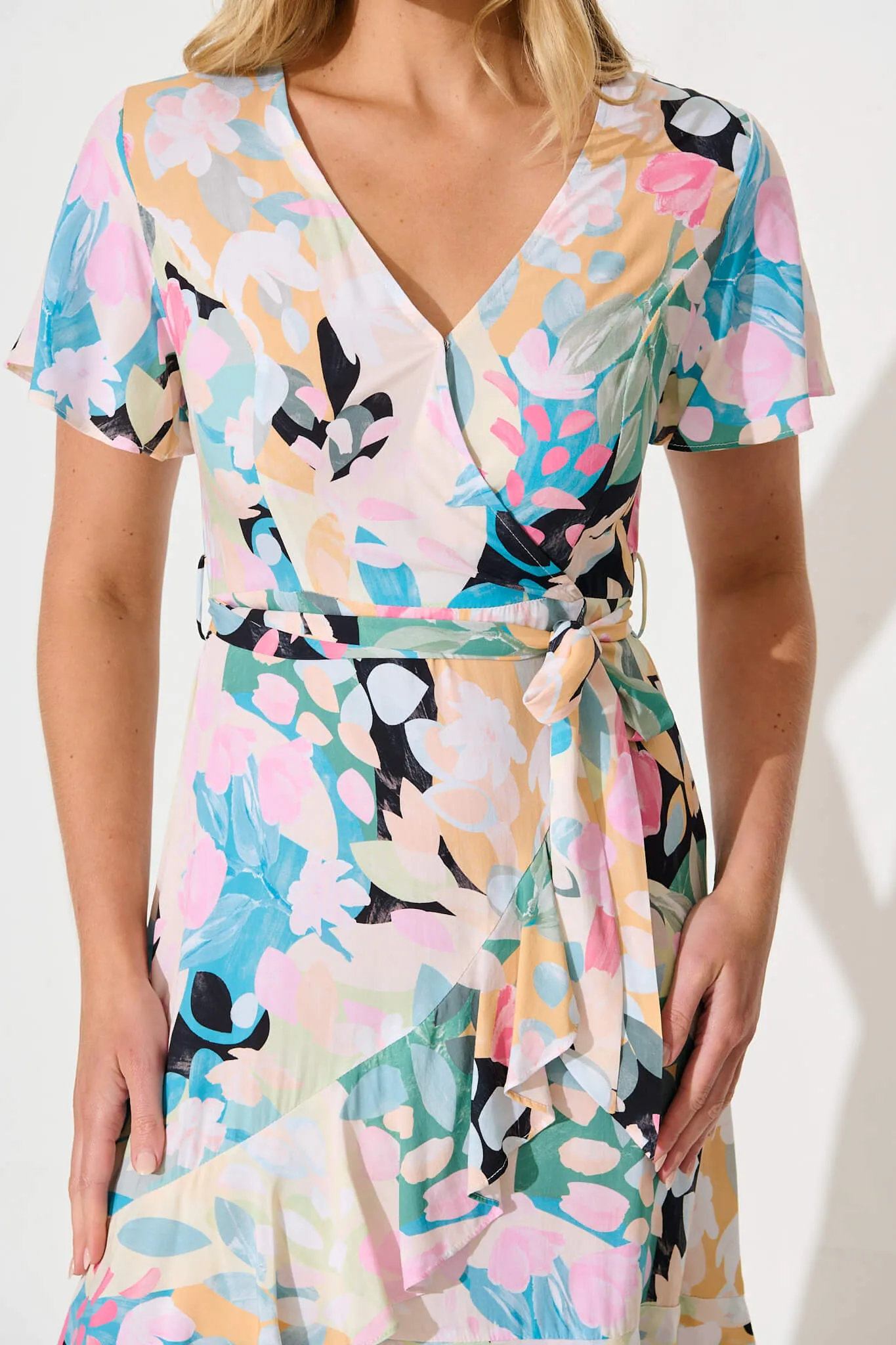 Lucianne Dress in Pastel Multi Floral sold by St Frock product image thumbnail 5