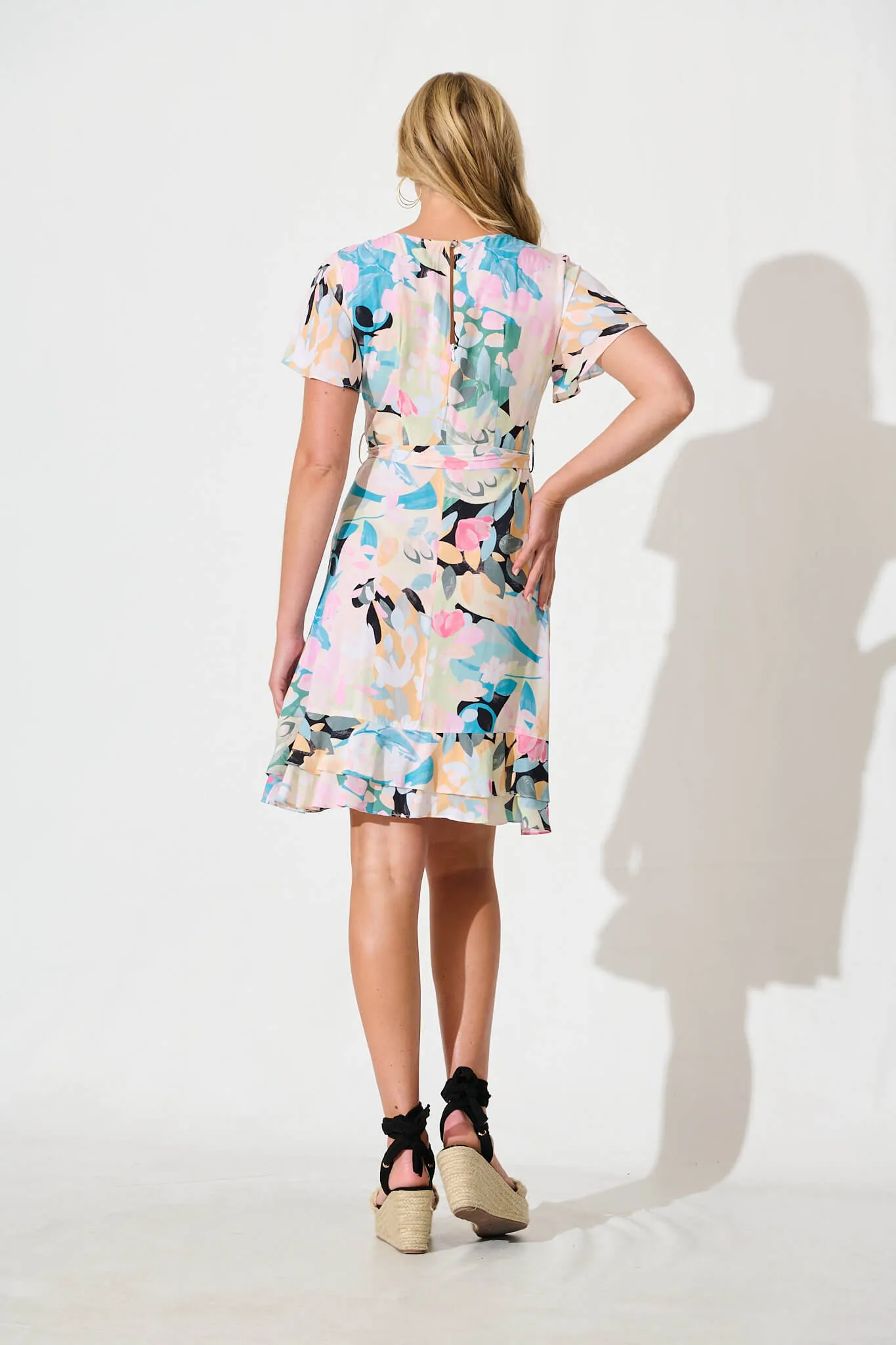 Lucianne Dress in Pastel Multi Floral sold by St Frock product image thumbnail 4