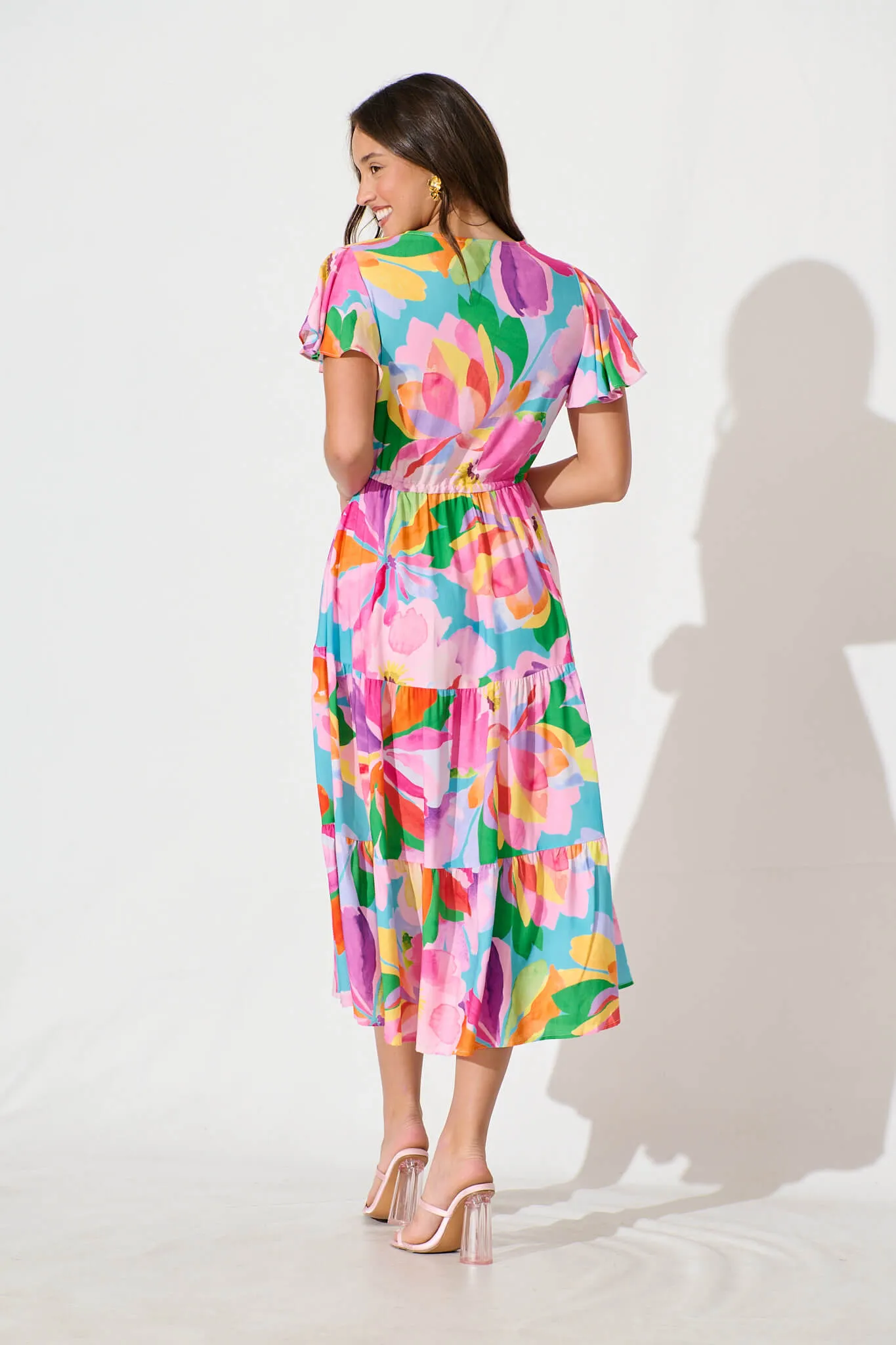 Saturday Midi Dress in Multi Print sold by St Frock product image thumbnail 4