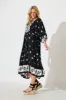 Barrymore Midi Smock Dress in Black with Cream Print sold by St Frock