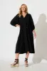 Barrymore Midi Smock Dress in Black sold by St Frock