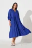 Barrymore Midi Smock Dress in Cobalt sold by St Frock
