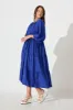 Barrymore Midi Smock Dress in Cobalt sold by St Frock