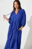 Barrymore Midi Smock Dress in Cobalt sold by St Frock