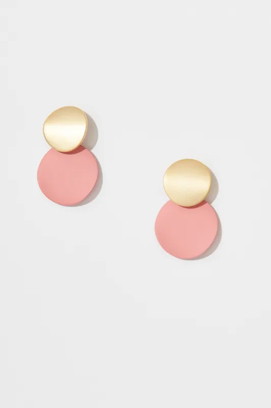Gloria Earrings In Blush With Gold sold by St Frock
