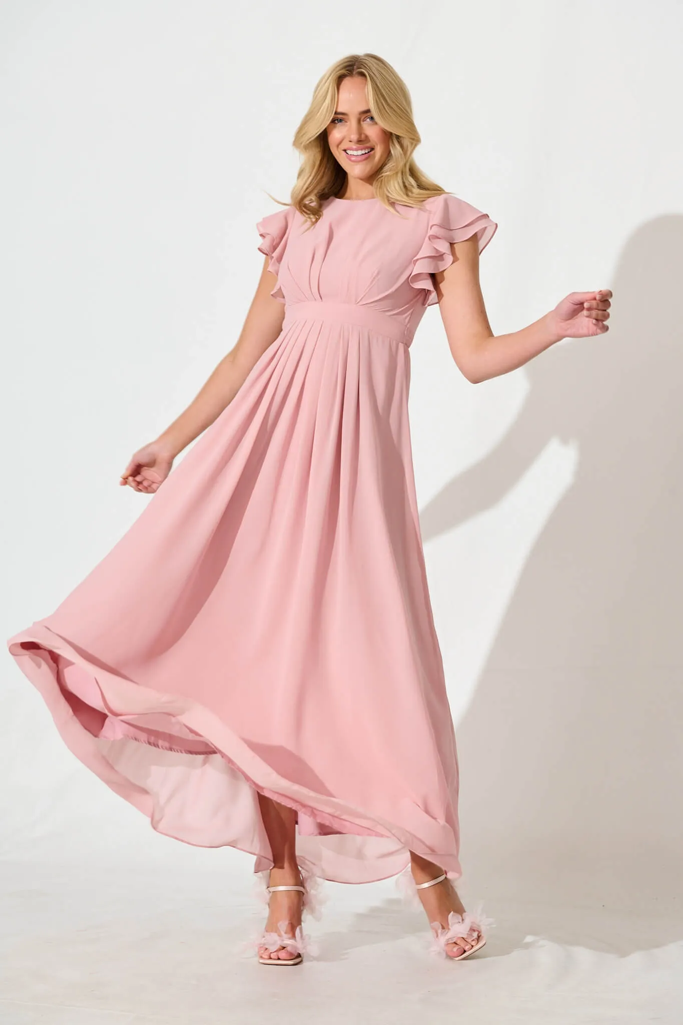 Marvellous Maxi Dress In Blush sold by St Frock product image thumbnail 2