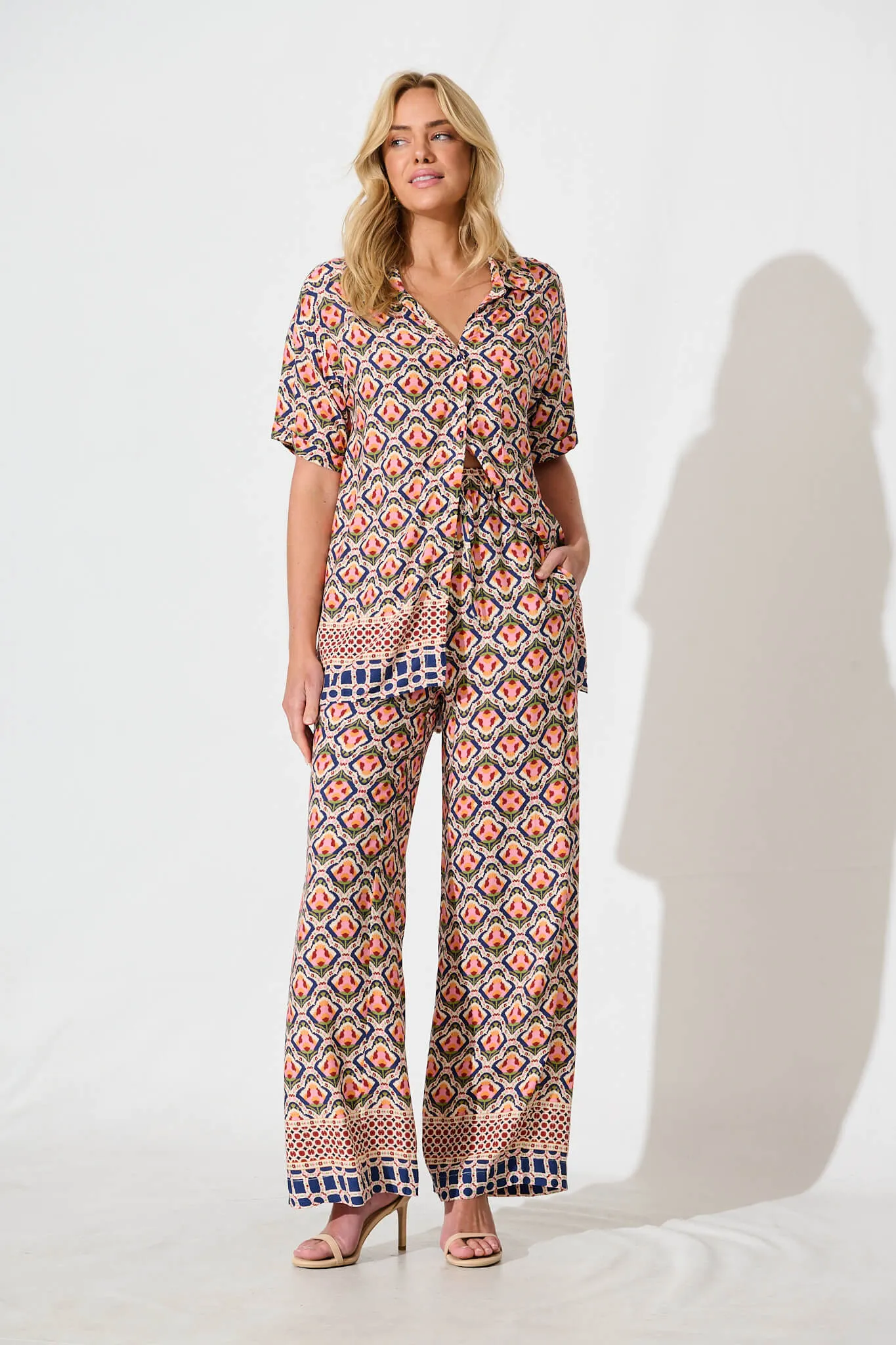 Mahlari Shirt in Multi Tile Print sold by St Frock product image thumbnail 5