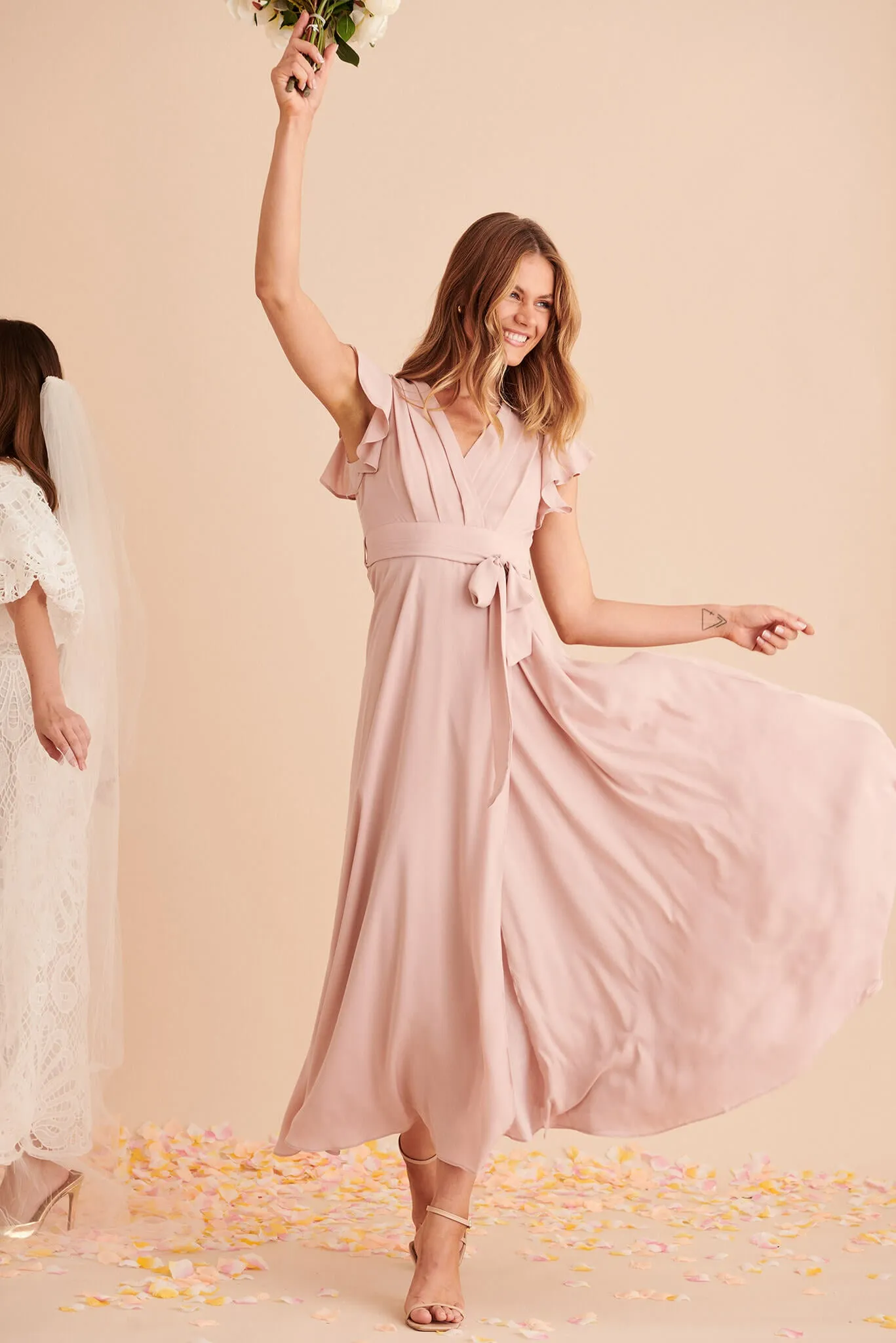 Wynter Maxi Dress in Blush Chiffon sold by St Frock product image thumbnail 2