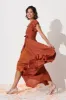 PRE ORDER Wynter Maxi Dress in Rust Chiffon sold by St Frock