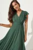 Wynter Maxi Dress in Green Chiffon sold by St Frock