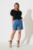 Payette Shorts in Mid Blue Denim sold by St Frock