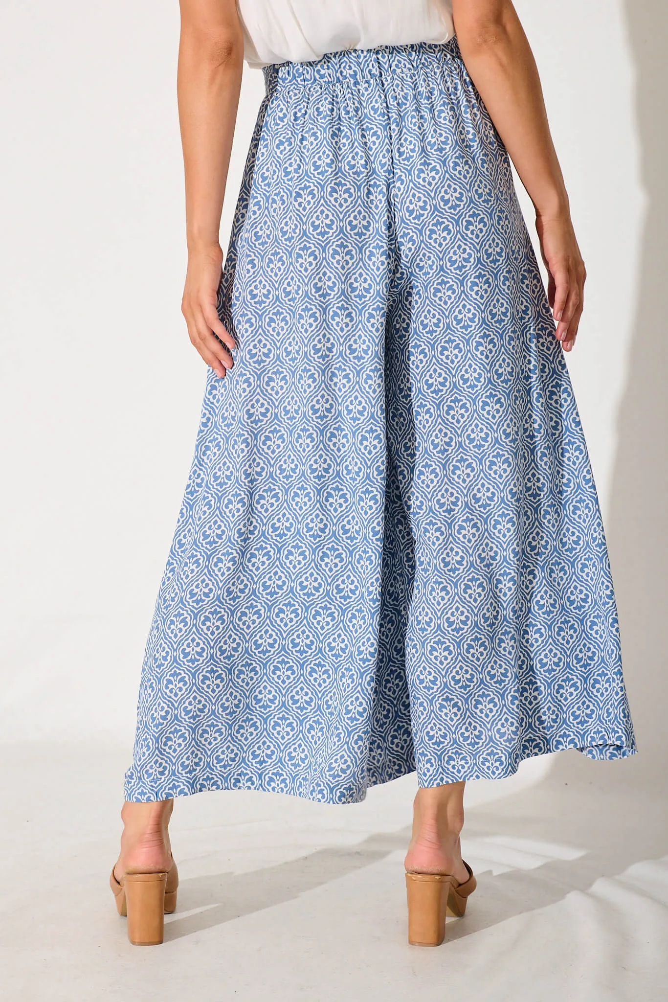 Livia Pant In Blue With White Floral sold by St Frock product image thumbnail 3