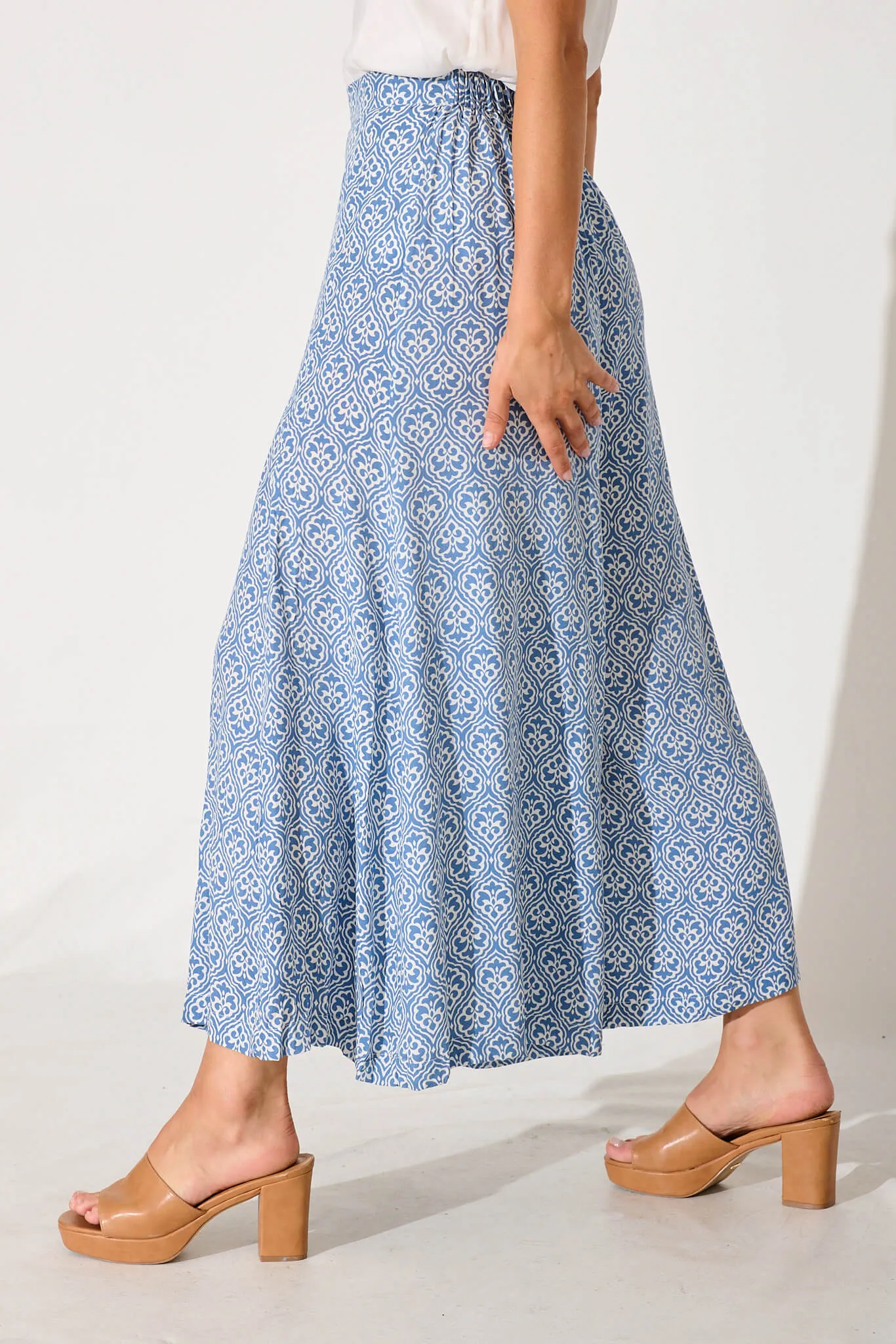 Livia Pant In Blue With White Floral sold by St Frock product image thumbnail 2