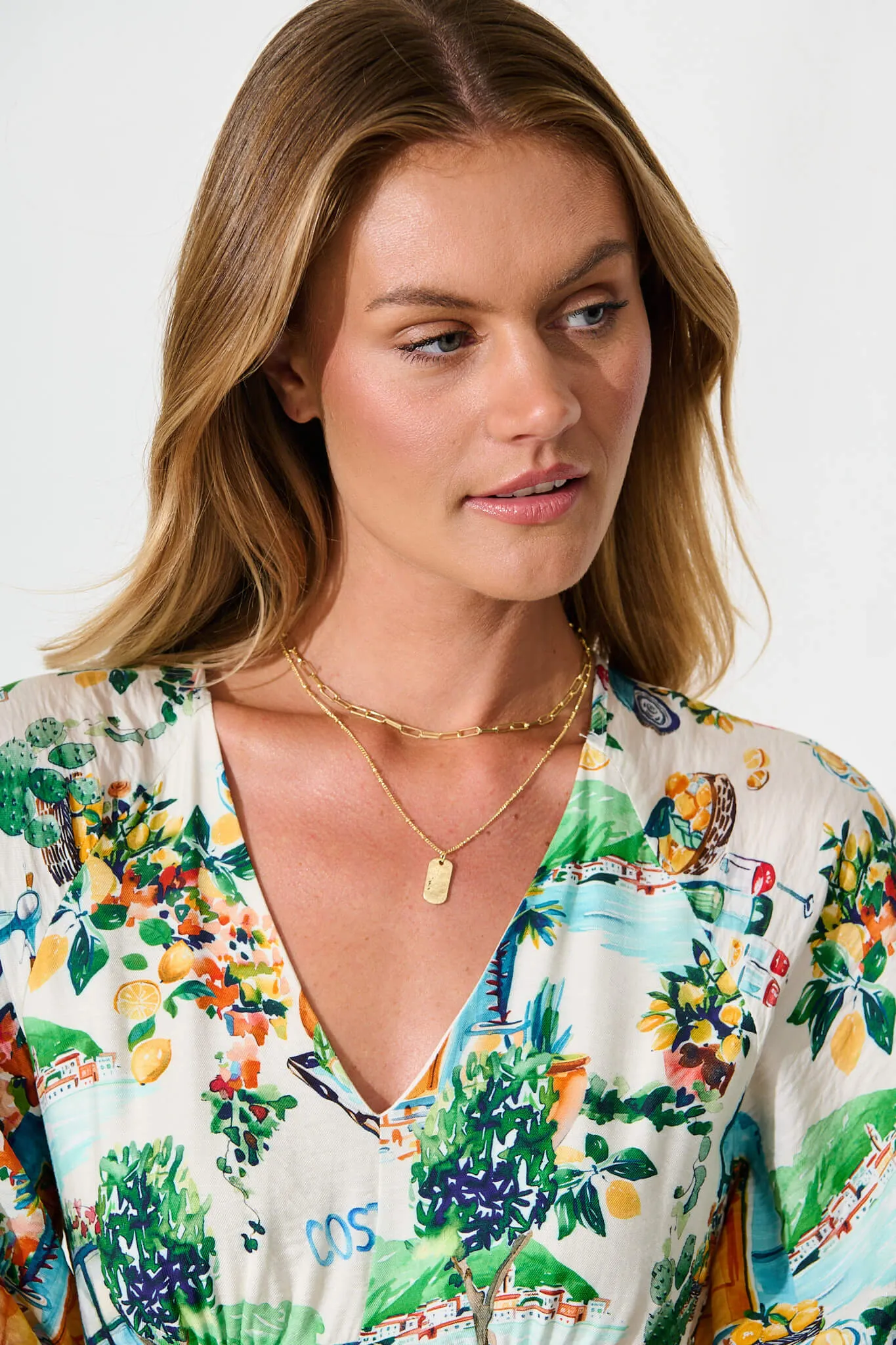 Emmeline Layered Necklace in Gold sold by St Frock product image thumbnail 2