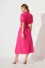 Lydon Midi Dress in Hot Pink Cotton sold by St Frock
