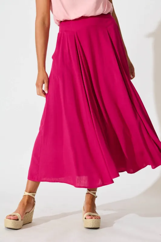 Brandsy Maxi Skirt Fuchsia sold by St Frock
