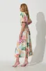 Felice Maxi Dress In Bright Leaf Patchwork Print sold by St Frock