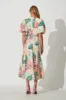 Felice Maxi Dress In Bright Leaf Patchwork Print sold by St Frock
